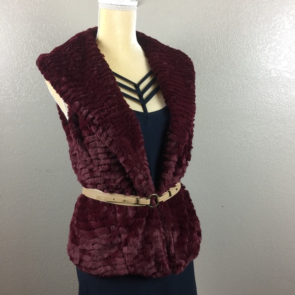 Me Jane Other - Me Jane Faux Fur Valentine Day Lined Pocketed Vest